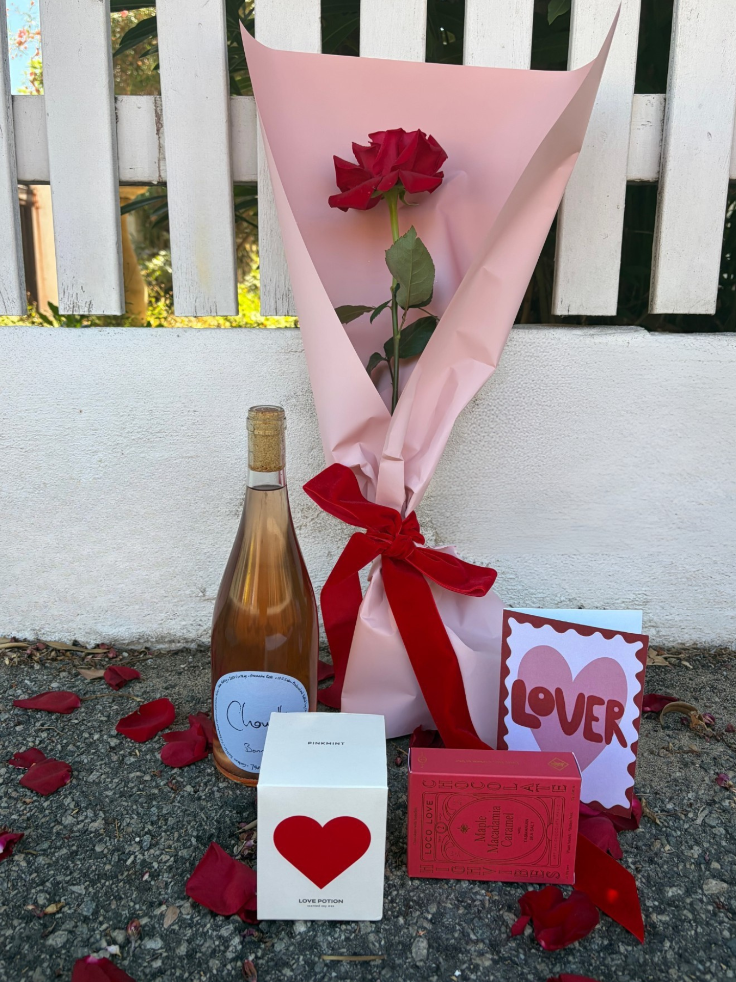 Single Stem Rose + Spoilt Gift Bundle